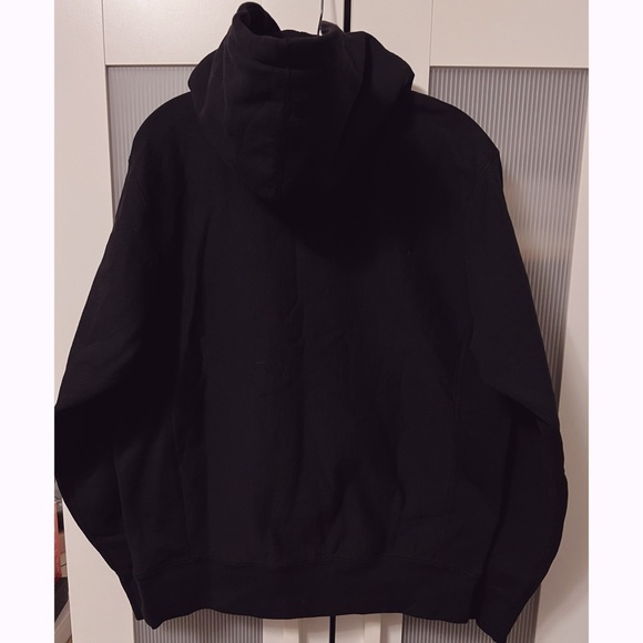 Supreme Black Hoodie Embroidered Logo Size M - Picture 8 of 9